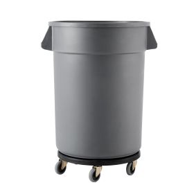Round Trash Can Dolly Fit 20, 32, 44, 55 Gal Garbage Container 500lbs Heavy Duty