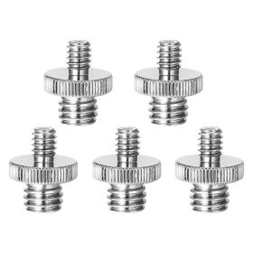 5 Core 3/8 to 1/4 Adapter 5Pcs Camera Mount Durable Tripod Screw Adapter for DSLR Monopod Microphone & Lighting 1/4 to 3/8 Screws Set - 1/4M-3/8M
