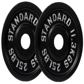 Only Supports Self Pickup  2 Olympic Cast Iron Weight Plates For Strength Training And Weightlifting, Multiple Sizes (Option: 25LB Pair)