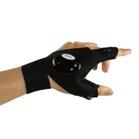 1pc Rechargeable Led Flashlight Fishing Gloves With Hook-and-loop Fastener For Outdoor Fishing Camping Hiking; Christmas Gifts For Dads Boyfriend (Color: Left Hand One)