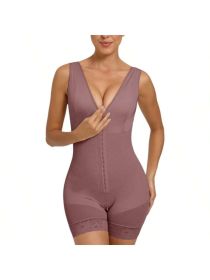 Fasjrixa Fajas Colombianas Shapewear for Women Tummy Control Post Surgery Full Body Shaper Butt Lifter with Zipper Crotch,corset tops for women (Color: Purple, size: M)