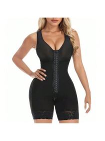 Fasjrixa Fajas Colombianas Shapewear for Women Tummy Control Post Surgery Full Body Shaper Butt Lifter with Zipper Crotch,corset tops for women (Color: Black, size: S)