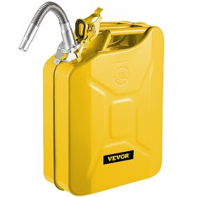 VEVOR Jerry Fuel Can, 5.3 Gallon / 20 L Portable Jerry Gas Can with Flexible Spout System (Color: Yellow, Quantity: 1 Piece)